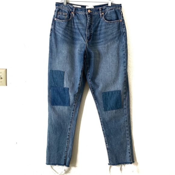 Universal Thread High Rise Boyfriend Jeans Patchwork Size 10 NWOT - Picture 3 of 6